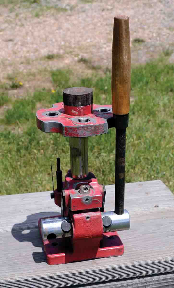 Mike started handloading with this Lyman All American Turret Press in 1966. He still has it, although it has been retired for decades.